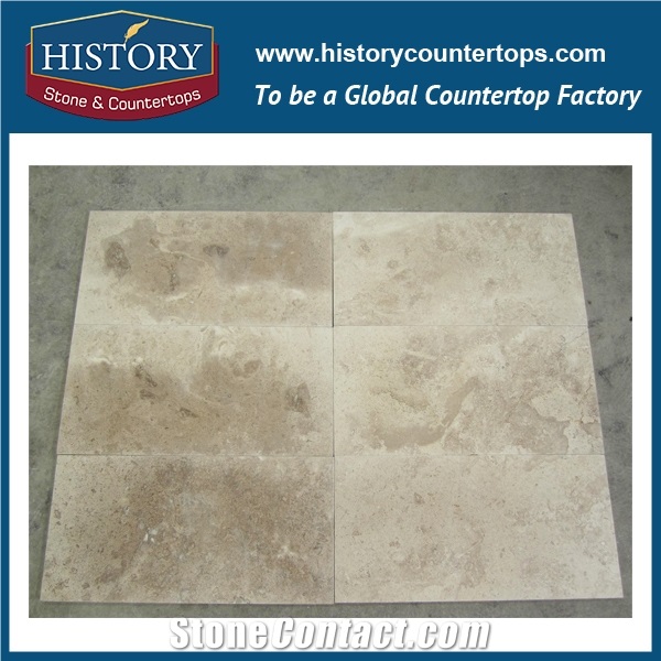 Historystone Dark Coffee Travertine Cnina Versailles Pattern Tiles for Flooring,Stocks Available/Competitive Price /Strict Qc Team /Fast Delivery,Polished and Honed Surface.