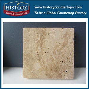 Historystone Imported Beige Travertine Polished Surface Wall and Floor Tiles & Slabs with Cheap Price,Be Used Indoor Ground/Interior Walls/The Outdoor /Stair/ Stage Face Plate,Cut-To-Size or Any Other