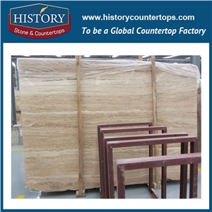Historystone Imported Beige Travertine Stone Slabs for Tile & Wall Covering,Flooring,Countertops,Decoration,Best Factory Price Quotation/Specification Promptly.