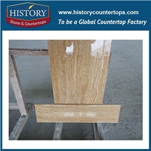 Historystone Imported Best Quality Best Price Iran Coffee Travertine for Sale/New Technology Travertine Ile, Travertine 600*600 800*800 Polished Double Loading Super Glossy Tiles.