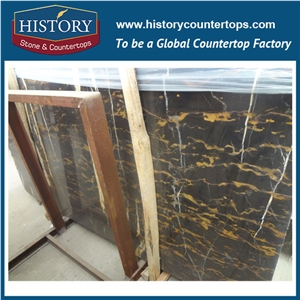 Historystone Imported Black & Gold Afghanistan Polished Marble Tiles & Slabs for Wall and Floor,Decoration Effect Nobility and Athens,The Adornment Of Metope and Ground is Mainly Used in Indoor,Cousti