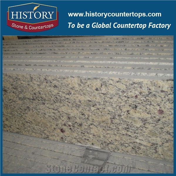 Historystone Imported Brazil Giallo Cecilia Application Slabs/Tiles/Paving/ Doorway/Wall Cladding Carving, Natural Stone Polished Surface Decoration.
