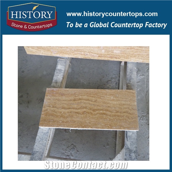 Historystone Imported Coffee Travertine Factory Prices for Big Building Wall Tile Factory Prices,Owned Quarry Usage Indoor or Outdoor Decorate,Customized Cut to Size Own Production Line and Good Desig