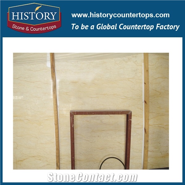 Historystone Imported Dragon Yellow Iran Custom Types Of Polished or Laminated Marble Wall Counter and Floor Tiles & Slabs, Red Lines Decoration Indoor High-Grade Adornment,Component