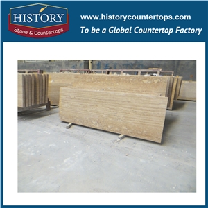 Historystone Imported Golden Travertine Polished Surface Wall and Floor Tiles & Slabs with Cheap Price,Be Used Indoor Ground/Interior Walls/The Outdoor / Stage Face Plate,Cut-To-Size or Any Other