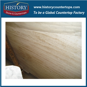 Historystone Imported Good Quality Hottest Cheapest Super White Travertine for Tile & Wall Widely Used for Counter Top and Project, Polished Surface,Standard Wooden Bound Packing