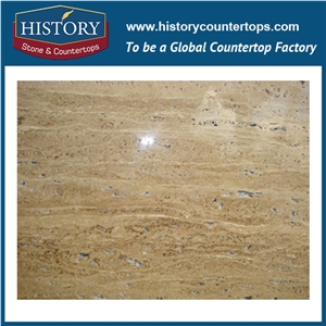 Historystone Imported High Polished Coffee Color Travertine from Iran Good Price, Natural Material Choosing, Fabrication to Package,Usage Flooring Tiles & Wall Cladding Covering Polished Surface