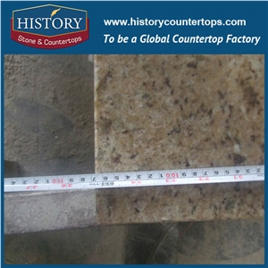 Historystone Imported Hot Selling Brazil Popular Yellow Color Granite Crystal Giallo Ornamental Granite Stone for Floor Tile and Wall Covering.
