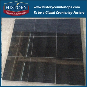 Historystone Imported in India Natural Super Polished Surface Beauty Design Galaxy Black Granite Stone for Salbs or Tiles,Any Customized Size