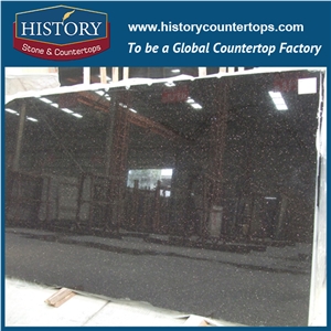 Historystone Imported India Wholesale Natural Stone Cheap Black Galaxy Granite for Sale,For Slabs and Tiles Decorative Hotels/Halls/Shopping Malls.