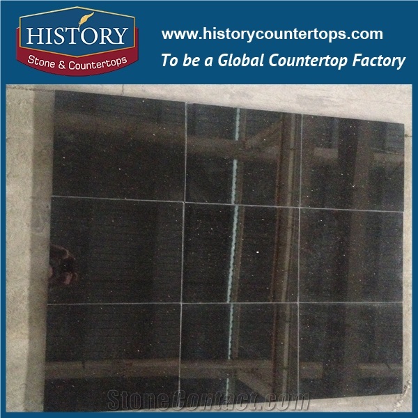 Historystone Imported Indian Cut to Size Natural Galaxy Black Granite,For Internal & External Decoration and Construction, Flooring Tile or Slab