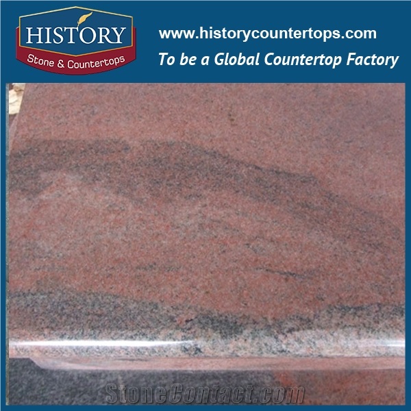 Historystone Imported Indian Multicolor Color Red Granite Stone Slabs for Tiles/Stair/Paving Stone/Wall Cladding Covering,Cut to Size and Beautiful.