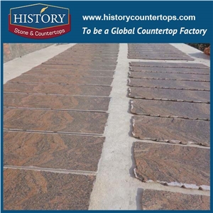Historystone Imported Indian Multicolor Color Red Granite Stone Slabs for Tiles/Stair/Paving Stone/Wall Cladding Covering,Cut to Size and Beautiful.