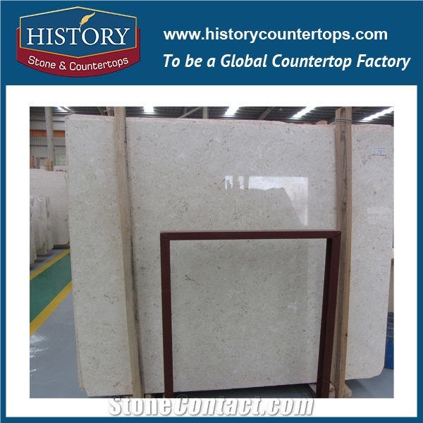 Historystone Imported Moon Cream in Turkey Exporter Price Of Polished Marble to M2 Tiles & Slabs for Wall Flooring Border Designs,Be Suitable for Interior Decoration/Component/Lavabo.Good Reputation H