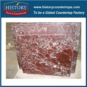 Historystone Imported Rosso Levanto Turkey Red Natural Polished Marble Floor and Wall Tiles & Slabs,Interior Decoration/ as Setting Wall/Arts and Crafts,Freedom,Romance,Passion,Hot Sales Natural Stone