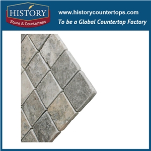 Historystone Imported Silver Travertine/Vein Cut Application Decoration Material Washable and Durable High Quality Cheap Price Hot Saled Natural Stone Slabs Honed Surface.