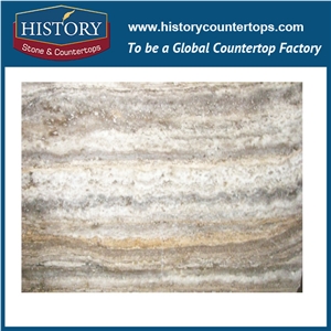Historystone Imported Silver Travertine/Vein Cut Application Decoration Material Washable and Durable High Quality Cheap Price Hot Saled Natural Stone Slabs Honed Surface.