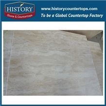 Historystone Imported Silver Travertine/Vein Cut Custom Cut Nature Stone High Polishe Marble Walling Covering and Flooring Paving Slabs & Tables,Hot Sales in the Market High Quality Cheap Price