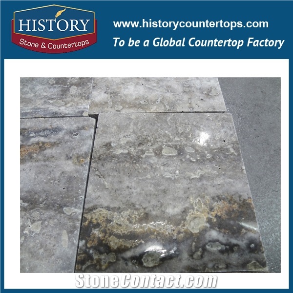 Historystone Imported Silver Travertine/Vein Cut Tiles Top Quality Polished Italian Travertine at Low Price/New Competitive Travertine Slabs Price, for Outdoor Swimming Pool Coping/Flooring Tiles/Wall