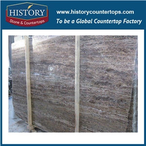 Historystone Imported Silver Travertine/Vein Cut Wholesale Breathability Durability Modified Clay Grey Silver Travertine,Be Used Floor/Wall/ Countertop/Stair Luxurious Standard Exporting Package.