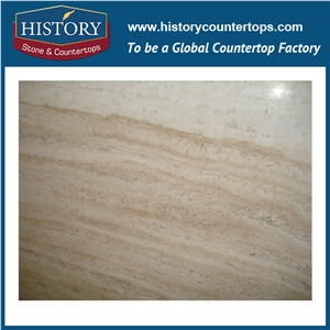 Historystone Imported Super White Travertine Stone from Big Slab,Cut-To-Size/Slab, Usage Indoor and Outdoor Decorate for Flooring Tiles and Wall Cladding Covering,Hot Sales Natural Stone Slabs Polishe