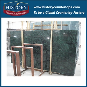 Historystone Imported Verde Alpi India Green Best Price Polished Marble Tiles & Slabs for Wall and Floor Decoration,Dark Green,With White Stripes, a Kind Of High-Grade Green Decorative Materials
