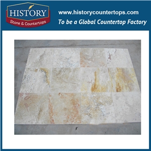 Historystone Modern Light Coffee Travertine Can Be Used for Bathroom Wall or Floor Tile/Kitchen/Hall/Living Room/Swimming Pool and Outside Wall,Best Price and Good Quality
