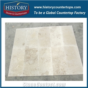 Historystone Modern Light Coffee Travertine Customized Cut to Size Own Production Line and Good Design, Hot Application Apartments/Villas/Retail Shop/Bars and Restaurants.