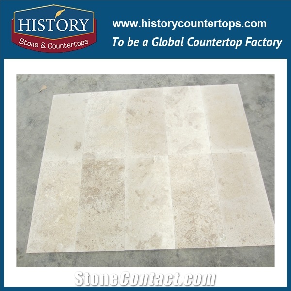 Historystone Modern Light Coffee Travertine Customized Polished Flooring or Wall Tiles & Slabs，Application Coffee Bar/Office/Resturant,Big Slab Polished Finished Surface.Hot Sales.