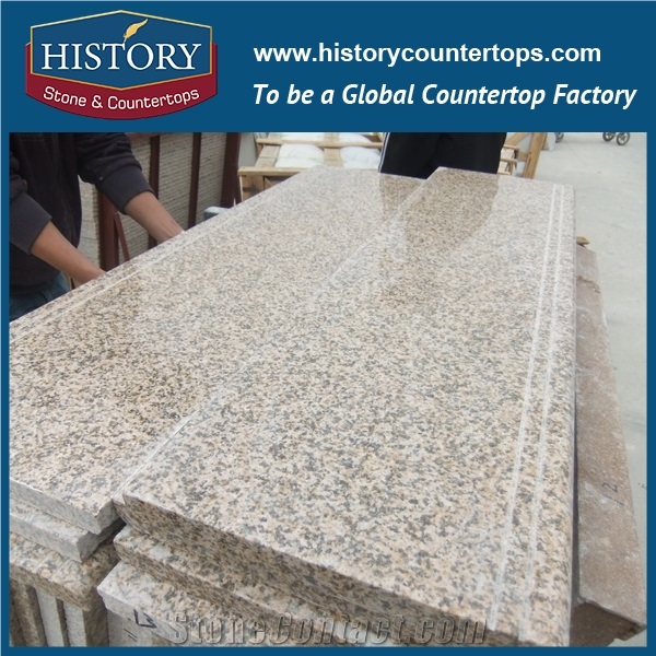 Historystone Professional Stone Product China Chrysanthemum Yellow Granite Stone for Stairs/Paving Stone.
