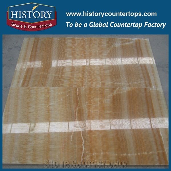Historystone Resin Yellow Fancy Cut To Size Marble Wall And Floor