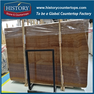 Historystone Wooden Yellow Custom Cut Nature Stone High Polishe Marble Walling Covering and Flooring Paving Slabs & Tables,Hot Sales in the Market High Quality Cheap Price and Unique Designed