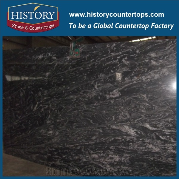 Imported Brazil Cosmic Black Own Factory Good Price Polished Matrix Titanium/Granite/Titanium Black/Cosmic/Night,Stone Slabs for Flooring Tile & Wall Covering