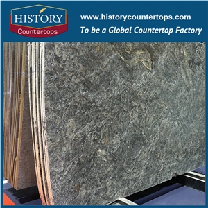 Imported Brazil Platinum Galaxy/Metallic Granite Slabs for Flooring Tiles/Wall Cladding Covering/ Kitchen Countertops / Bathroom Vanity,Luxury Residences Designs Building Materials,Best Price