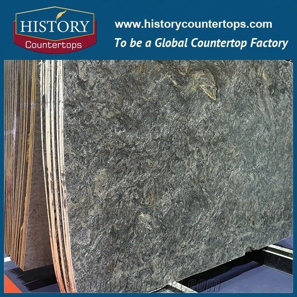 Imported Brazil Platinum Galaxy Metallic Granite Slabs For