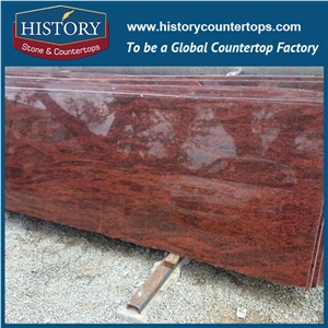 India Multicolor Red Granite Slabs Good for Polishing Cut-To-Size for Sale