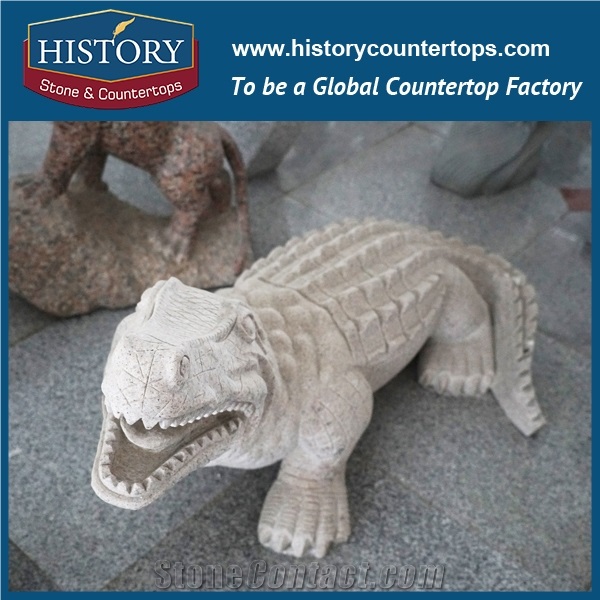 Large Cheap Price Hand Carved Stone Animal Figurines Natural Granite Grey Color Famous Water Buffalo Carving Decorative Sculpture