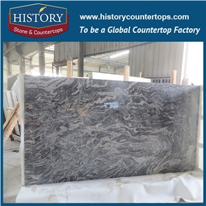 Multicolor Grain / Sand Ripple Granite Slabs Cheap Prices Flooring Tiles & Wall Covering Flamed Surface