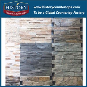 Multicolor Natural Split Stacked Wall Covering Slate Culture Stone