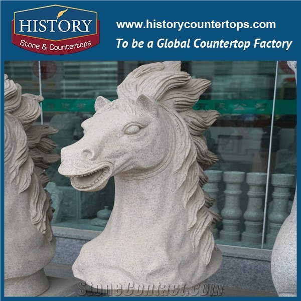 Natural Durable Stone White Granite Western Landscape & Handcarved Sculptures with Best Price and High Quality