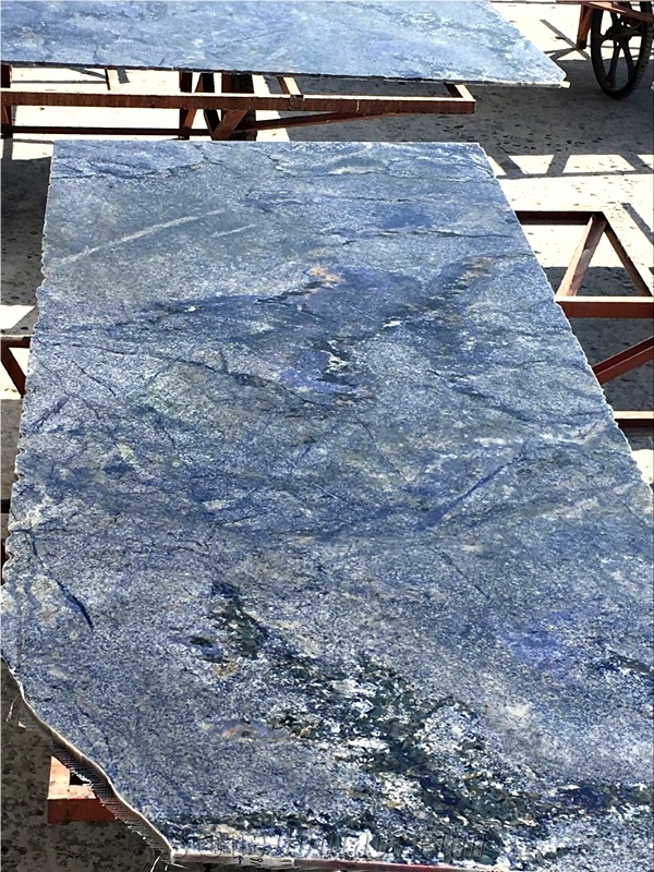 Polished Natural Stone China Supplier Azul Blue Solidate Ocean Granite Slabs Background Wall Cladding, Hotel Project Indoor Floor Kitchen Bathroom Flooring Tile and Door Decoration