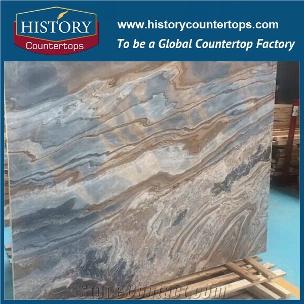 Polished Natural Stone Sky Blue Marble Factory Precious Slabs Lafite for Cut to Size Gold Background Wall Cladding,Hotel Project Indoor Kitchen Bathroom Flooring Tile and Door Decoration