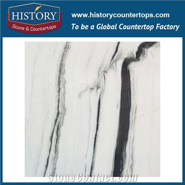 Polished Stone Slab China Panda White Marble,Landscape Paintings Marble 10mm Thick Marble Tiles