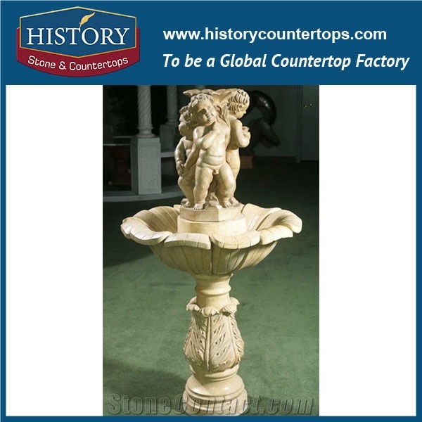 Quanzhou Factory, Competitive Price White Marble Fountain Carved Nude Long Hair Woman for Garden, Square, Villa, Marble Fountain Nozzle