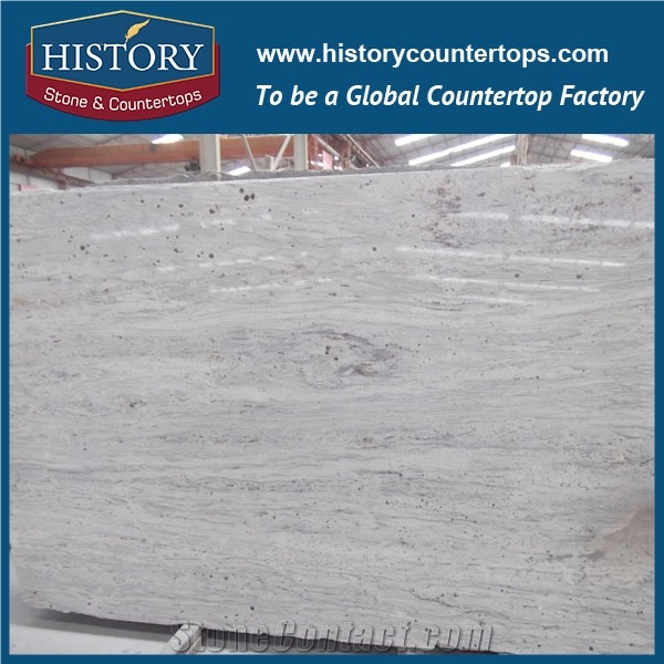 River White/Thunder White Granite Slabs for Flamed or Honed Covering Tiles Interior-Exterior Construction Materials, Kitchen Tops & Bathroom Vanity Top Polished Surface for Residences and Commercial
