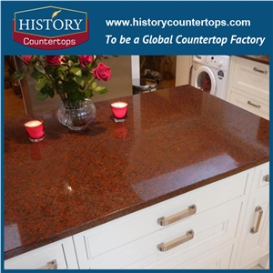 South Africa Granite Rojo African, Vermelho Africa, Red Color Polishing Kitchen Countertops, Custom Tops, Island Tops for Multi-Family and Apartment Project