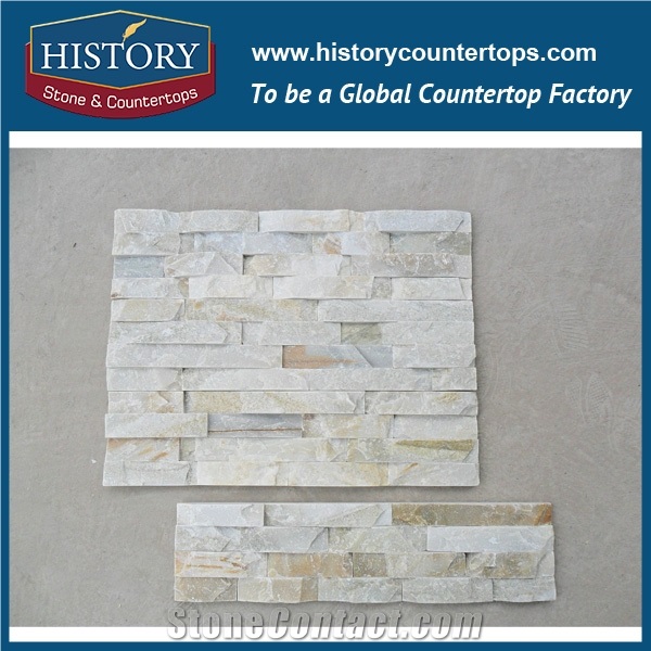Stacked Nature Split Slate Cultural Stone for Interlocking Interior and Exterior Wall Cladding, Wall Décor, Corner Panels