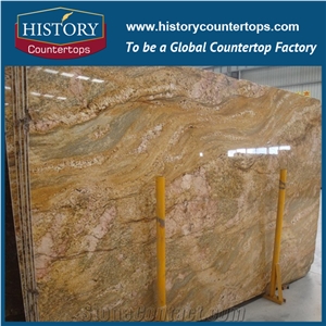 Turky Marble Gold Imperial Slabs& Tiles for Kitchen Countertops ,Bathroom Vanity Tops, Wall and Floor Decoration