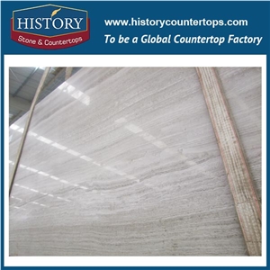 White Wooden Graining Marble China Slabs Flamed Flooring Covering Tiles & Wall Cladding Interior-Exterior Construction Building Material, Natural Stone Kitchen Countertops & Bathroom Vanity