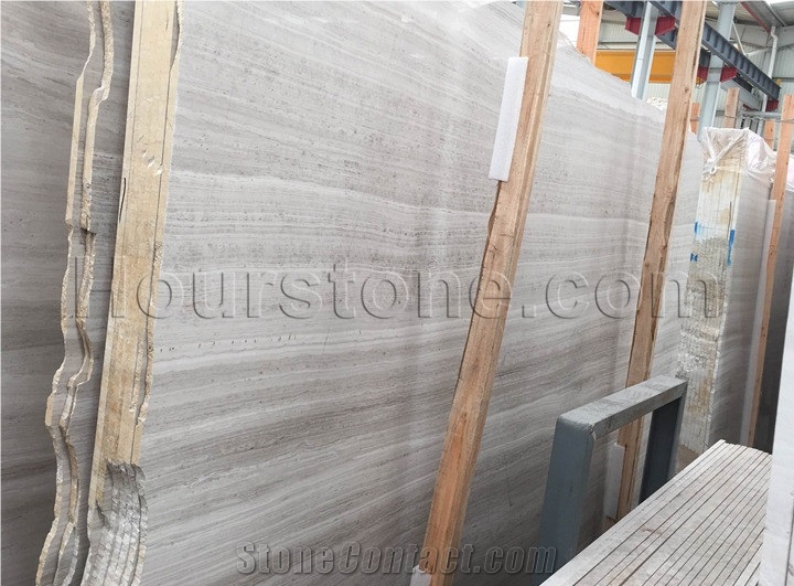 Wooden White 1.8cm Grade a Slab, Wooden White Marble for Building Decoration Slabs & Tiles, China White Marble